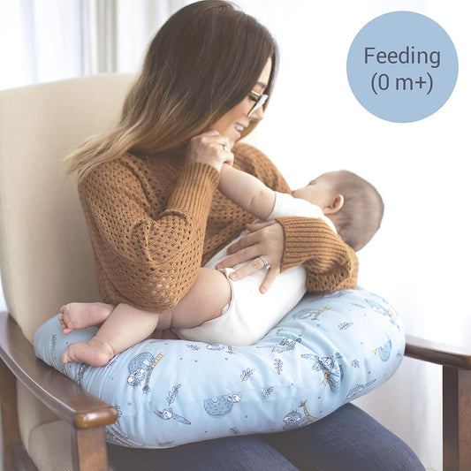 Nuby Support Pod Infant Breastfeeding Pillow - Baby Support Pillow For Newborns - White