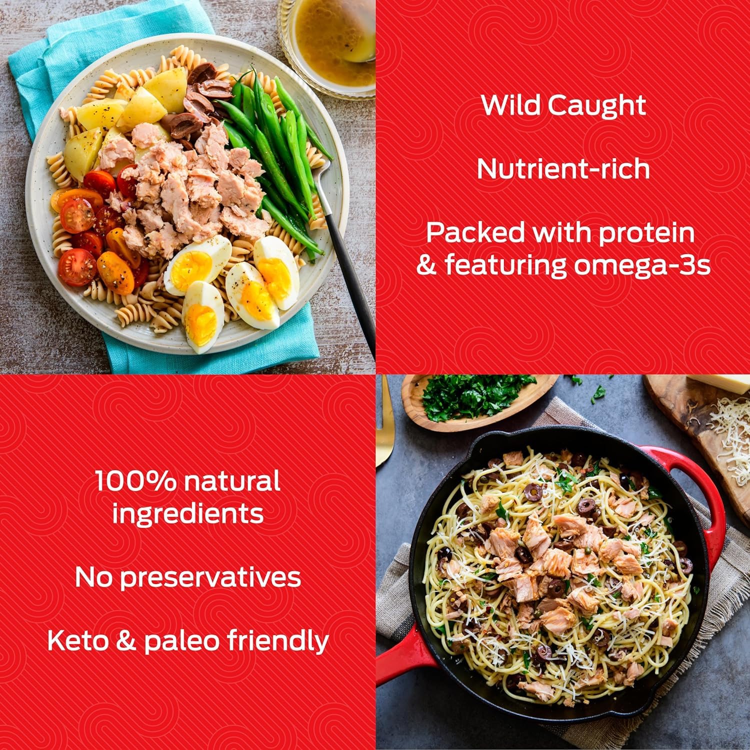 Genova Premium Yellowfin Tuna in Calabrian Chili Infused Olive Oil, Wild Caught, Solid Light, 5 oz. Can (Pack of 12) : Grocery & Gourmet Food