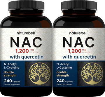 2 Pack Nac Supplement (N-Acetyl Cysteine) With Quercetin, 1,200Mg Per Serving, 480 Capsules | Double Strength Antioxidant Support For Immune, Liver, & Lung Health β Non-Gmo