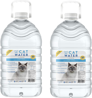 By Vetwater | Ph-Balanced And Mineral-Free Cat Water | Clinically Proven Urinary Formula | Helps Prevent Cat Urinary Issues, Flutd | 135.2 Oz, 2-Pk, Clear (Cw60101-2)