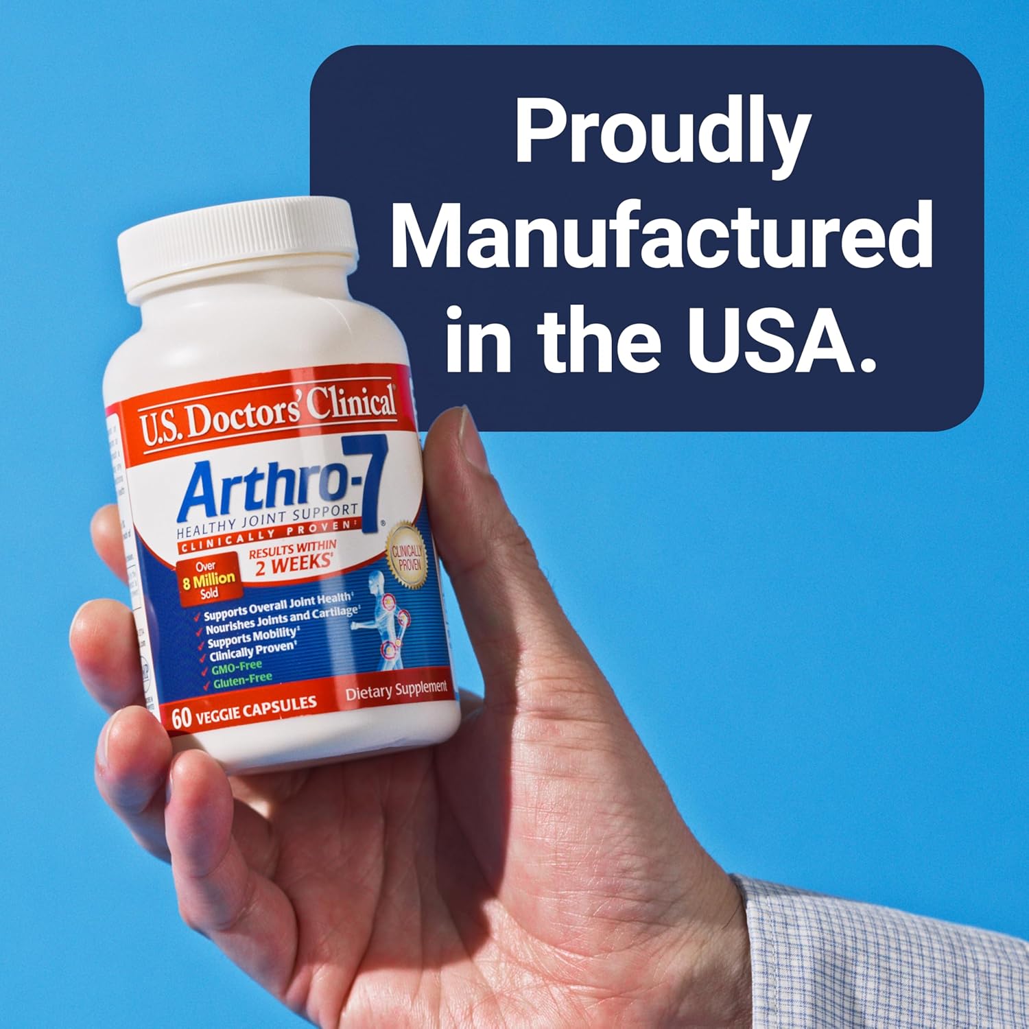 Buy U.S. Doctors’ Clinical Arthro-7 - Clinically Proven Joint Support Complex With Turmeric, Collagen, Bromelain For Flexibility, Mobility, & Strong Cartilage - 180 Capsules(3 Bottles) - 45/90-Day Supply On  Free Shipping On Qualified Orders