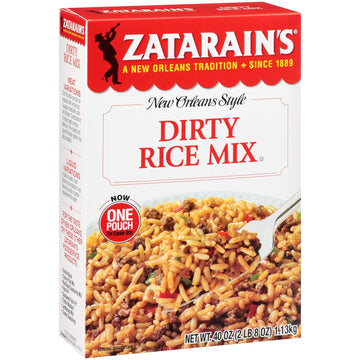 Zatarain'S Dirty Rice Mix, 40 Oz - One 40 Ounce Box Of New Orleans Style Dirty Rice Mix With Premium Blend Of Long Grain Rice, Vegetables And Cajun Spices