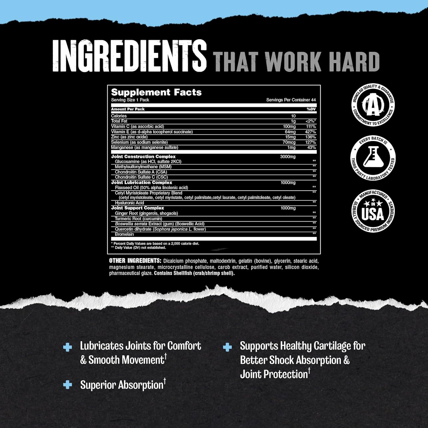 Animal Flex Powder - Joint Support Supplement For Pain Relief, Repair And Restore Muscles With Turmeric, Glucosamine, Chondroitin, Msm, Collagen And Boswellia, Great Tasting Orange Flavor, 30 Scoops