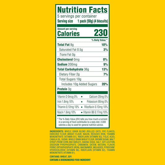 Belvita Cinnamon Brown Sugar Breakfast Biscuits, 5 Packs (4 Biscuits Per Pack)