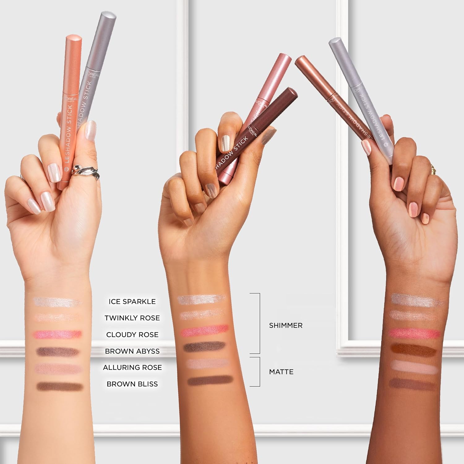 L'Oreal Paris Makeup Le Shadow Stick Eyeshadow, Blendable, Smudge-Resistant, Cream Eyeshadow, Cloudy Rose, 0.05 Oz : Beauty & Personal Care