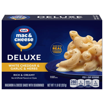 Kraft Deluxe White Cheddar & Garlic & Herbs Macaroni & Cheese Dinner (11.9 Oz Box)