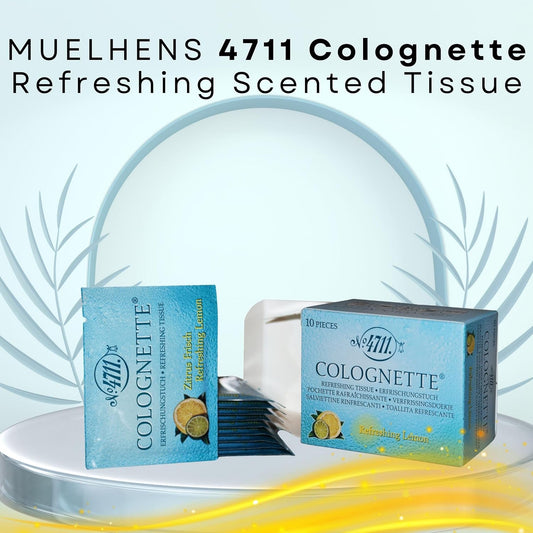 Muelhens 4711 Colognette Eau De Cologne Perfumed Tissue For Women And Men, 10 Count