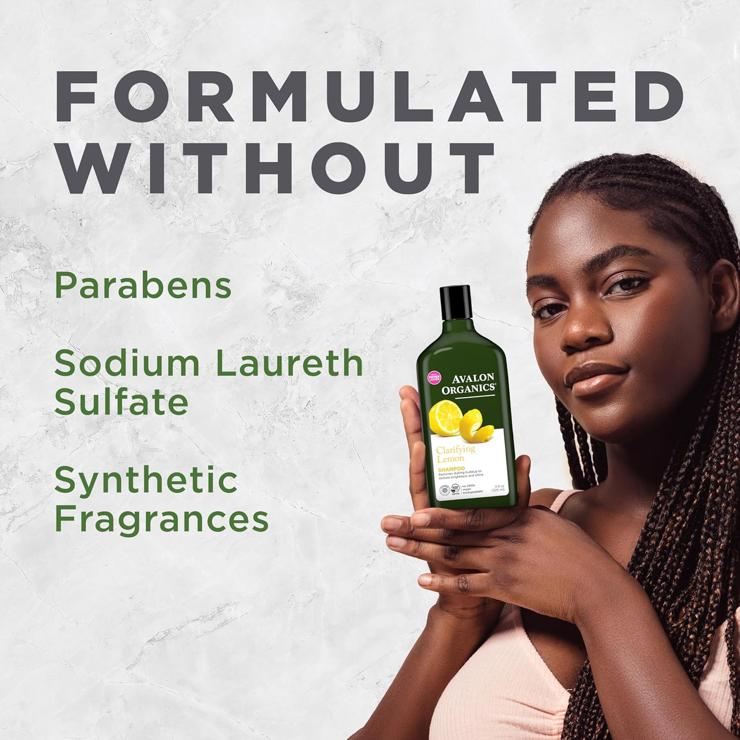 Avalon Organics Clarifying Lemon Shampoo, Removes Buildup to Restore Brightness and Shine, 11 Fluid Ounces : Hair Replacement Wigs : Beauty & Personal Care