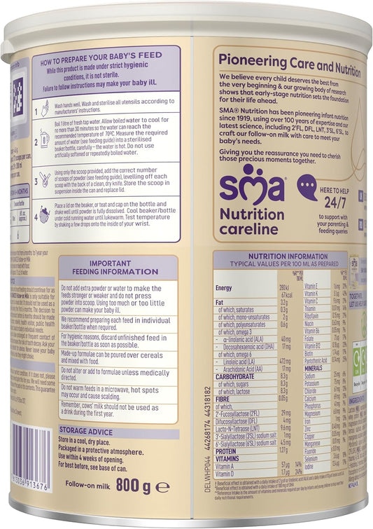 Sma Advanced Follow-On Baby Milk Powder Formula , 6-12 Months , 800G (Pack Of 1)