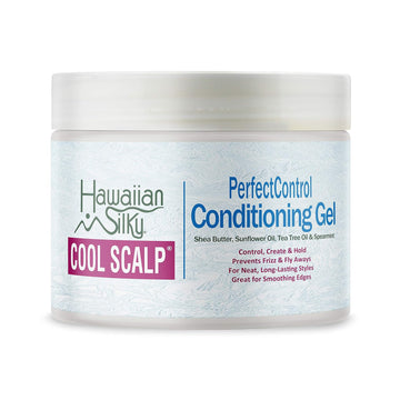 Hawaiian Silky Shea Butter Perfect Control Conditioning Gel, 8 fl oz with Sunflower Oil, Tea Tree Oil & Spearmint Extract