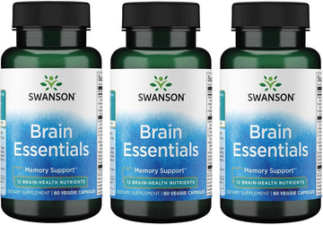 Swanson Brain Essentials 60 Veg Capsules (3 Pack)