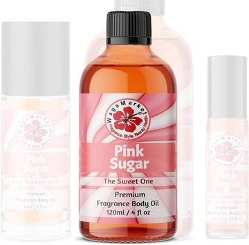 Wagsmarket - Pink Sugar Perfume Oil, Choose From 0.33Oz Roll On To 4Oz Glass Bottle (4Oz Glass Bottle) : Beauty & Personal Care