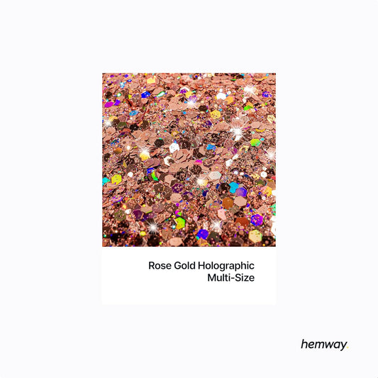 Hemway Ultra Sparkle Glitter - Heart | Red Metallic Flake Sequins For Resin & Epoxy Crafts | Craft Supplies For Tumblers, Festival, Hair, Face, Body, Eye & Nail Art Decoration | 50 G