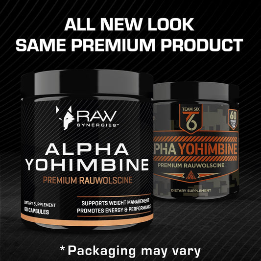 Alpha Yohimbine – Yohimbe Bark Fat Burner, Weight Loss Pills That Work Fast - 3Rd Party Tested For Purity And Potency, 60 Capsules By Raw Synergies