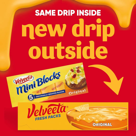 Velveeta Fresh Packs Original Cheese, 5 Ct Blocks