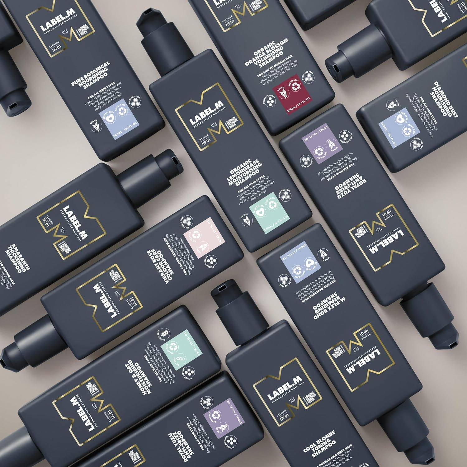 LABEL.M Organic Lemongrass Moisturising Shampoo 300ml β With Recyclable Pump : Amazon.co.uk: Beauty