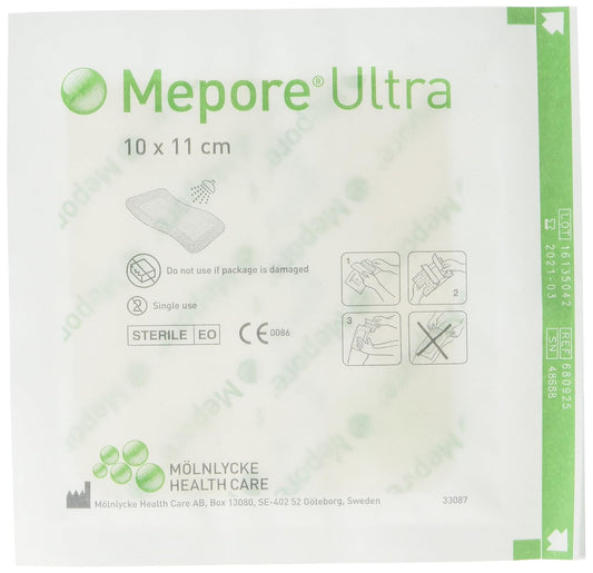 Mepore 99Xx0259 Ultra Waterproof Adhesive Dressing, 10Cm X 11Cm, Pack Of 36