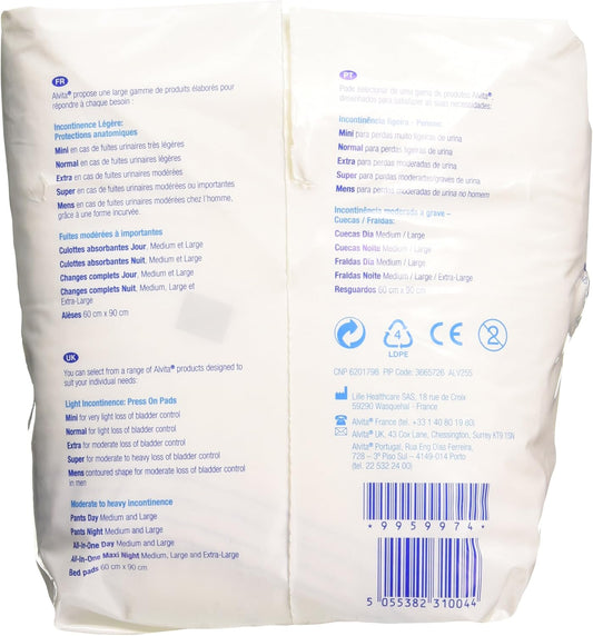 Alvita Incontinence Absorbent Pants Medium Night - Pack Of 14