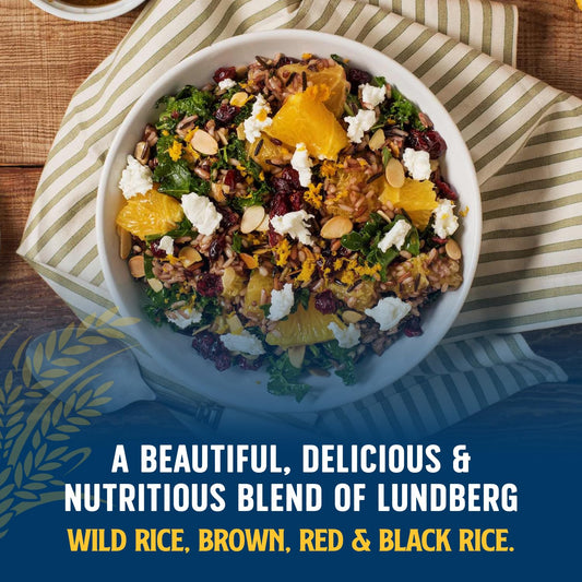 Lundberg Wild Blend Rice – Long-Grain Brown, Sweet Brown, Red & Black Rice, Certified Gluten-Free Whole Grains, 16 Oz