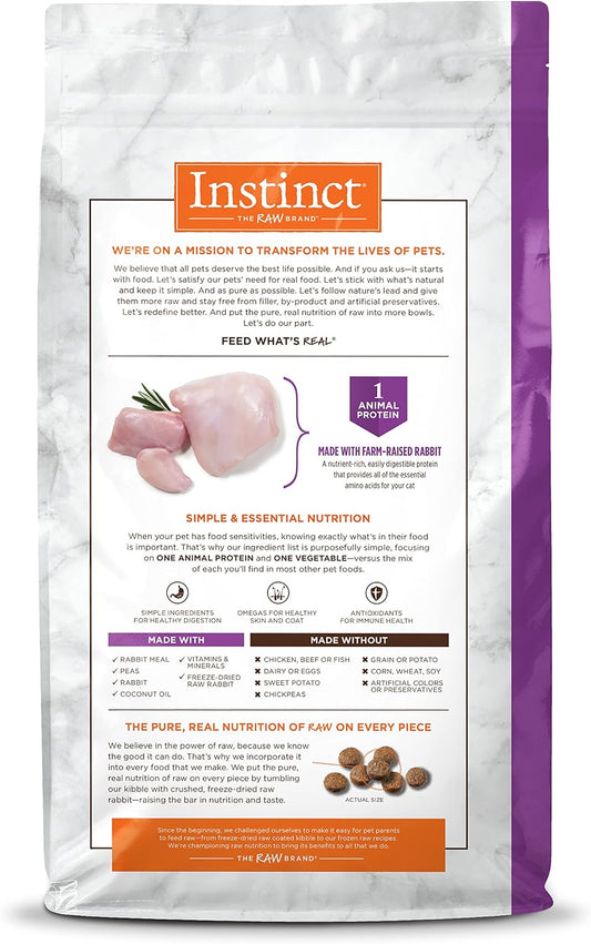 Instinct Limited Ingredient Diet Grain Free Recipe With Real Rabbit Natural Dry Cat Food, 4.5 Lb. Bag