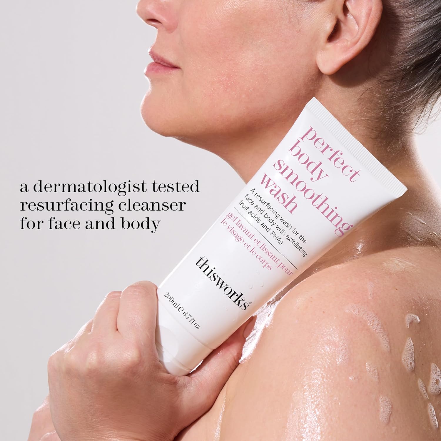 Thisworks Perfect Smoothing Face & Body Wash, Exfoliating Resurfacing Cleanser, 6.7 Ounce (200Ml) : Beauty & Personal Care