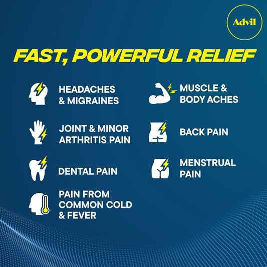 Advil Liqui-Gels Pain Reliever And Fever Reducer, Pain Medicine For Adults With Ibuprofen 200Mg For Headache, Backache, Menstrual Pain And Joint Pain Relief - 20 Liquid Filled Capsules
