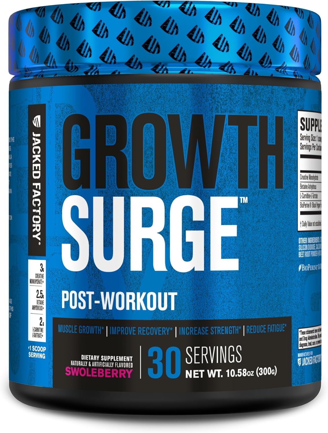Jacked Factory N.O. XT Nitric Oxide Supplement, Growth Surge Post Workout Muscle Builder, Build XT Muscle Builder : Health & Household