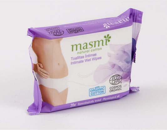 Organic Cotton Intimate Wipes 20 Pieces Maximum