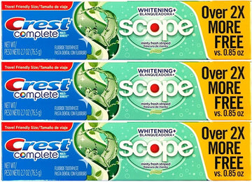 Crest Complete Plus Whitening Toothpaste, Scope Minty Fresh Taste, 2.7 Ounce (Case Of 12)