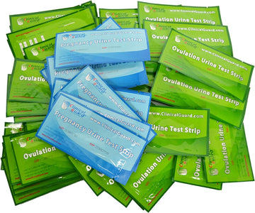 Clinical Guard 25 Ovulation Test Strips And 5 Pregnancy Test Strip Fertility Kit And Early Pregnancy Detection Opk Lh Hcg Combo Pack