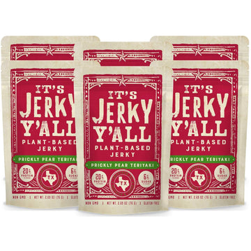 It'S Jerky Y'All Plant Based Jerky Teriyaki | Beyond Tender And Tasty Vegan Snacks | Non-Gmo, Gluten Free, Vegetarian (6 Pack)