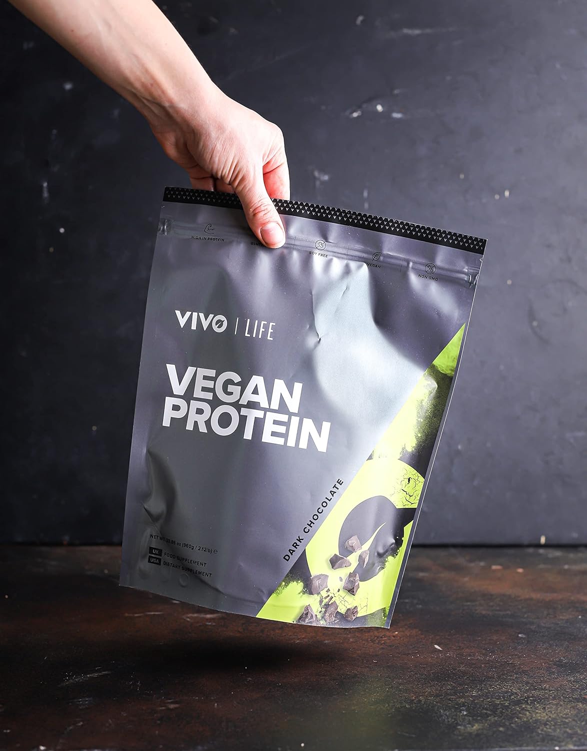 Buy Vivo Vegan Protein Powder - 0.7 Oz Of Plant-Based Protein Per Scoop, 30 Servings (33.8 Oz) (Dark Chocolate) On  Free Shipping On Qualified Orders