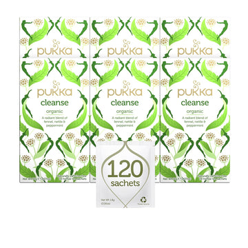 Pukka Cleanse, Organic Herbal Tea With Fennel & Peppermint (6 Pack, 120 Tea Bags)