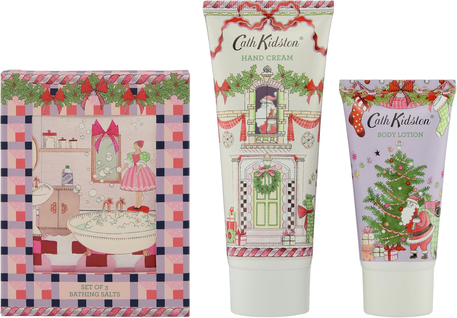Cath Kidston Hand Cream 100 Ml, Body Lotion, Hand Scrub, Hand Balm 3 X 50 Ml, Bath Salt Sachets 3 X 20 G, Beauty Treat Tin, Travel Size And Vegan Friendly, Gift For Her, A Doll’S House Collection