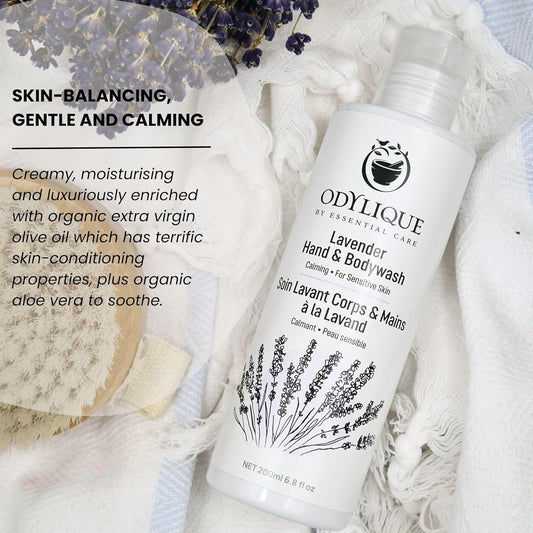 Odylique Lavender Hand & Body Wash 200Ml | Vegan, Organic & 100% Natural | Sulphate Free