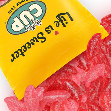 By The Cup Sour Pucker-Up Gummy Lips, 1 Lb