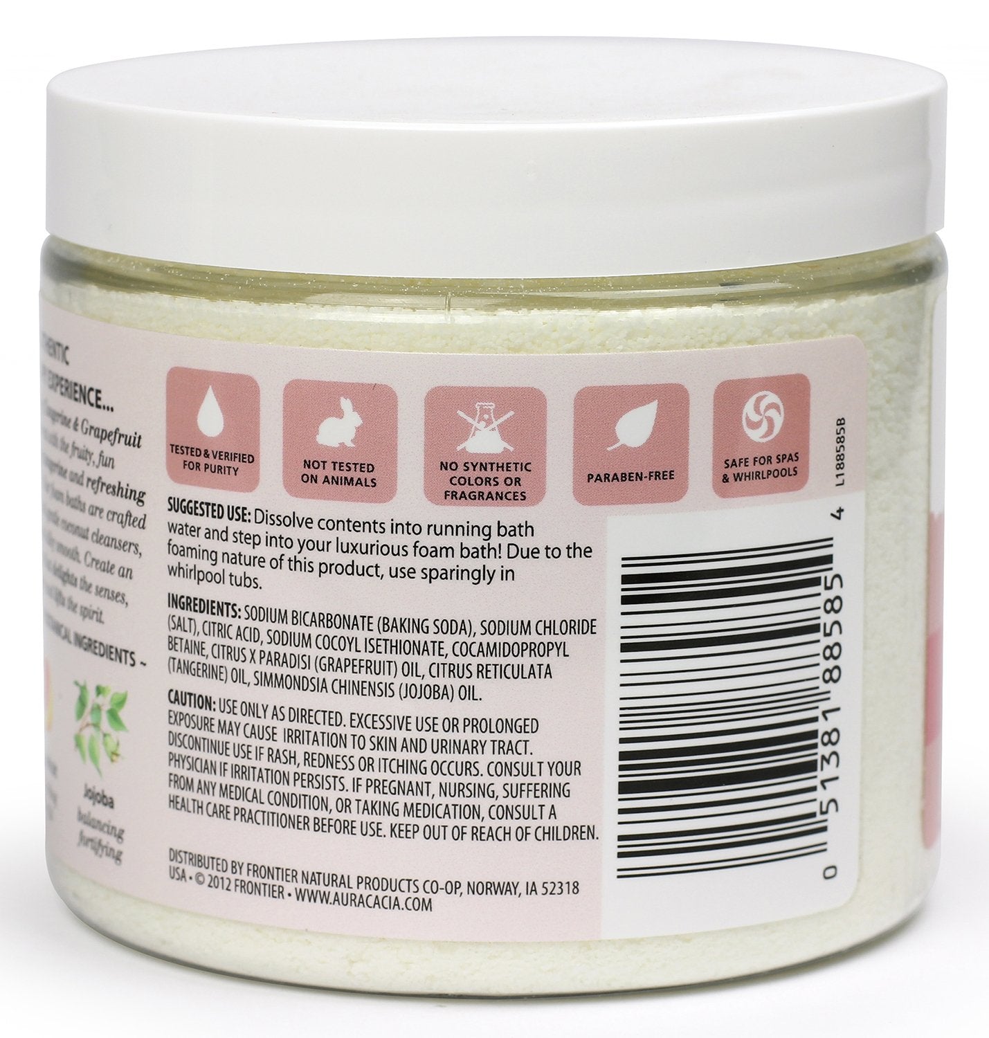 Aura Cacia Aromatherapy Foam Bath, Refreshing Tangerine and Grapefruit