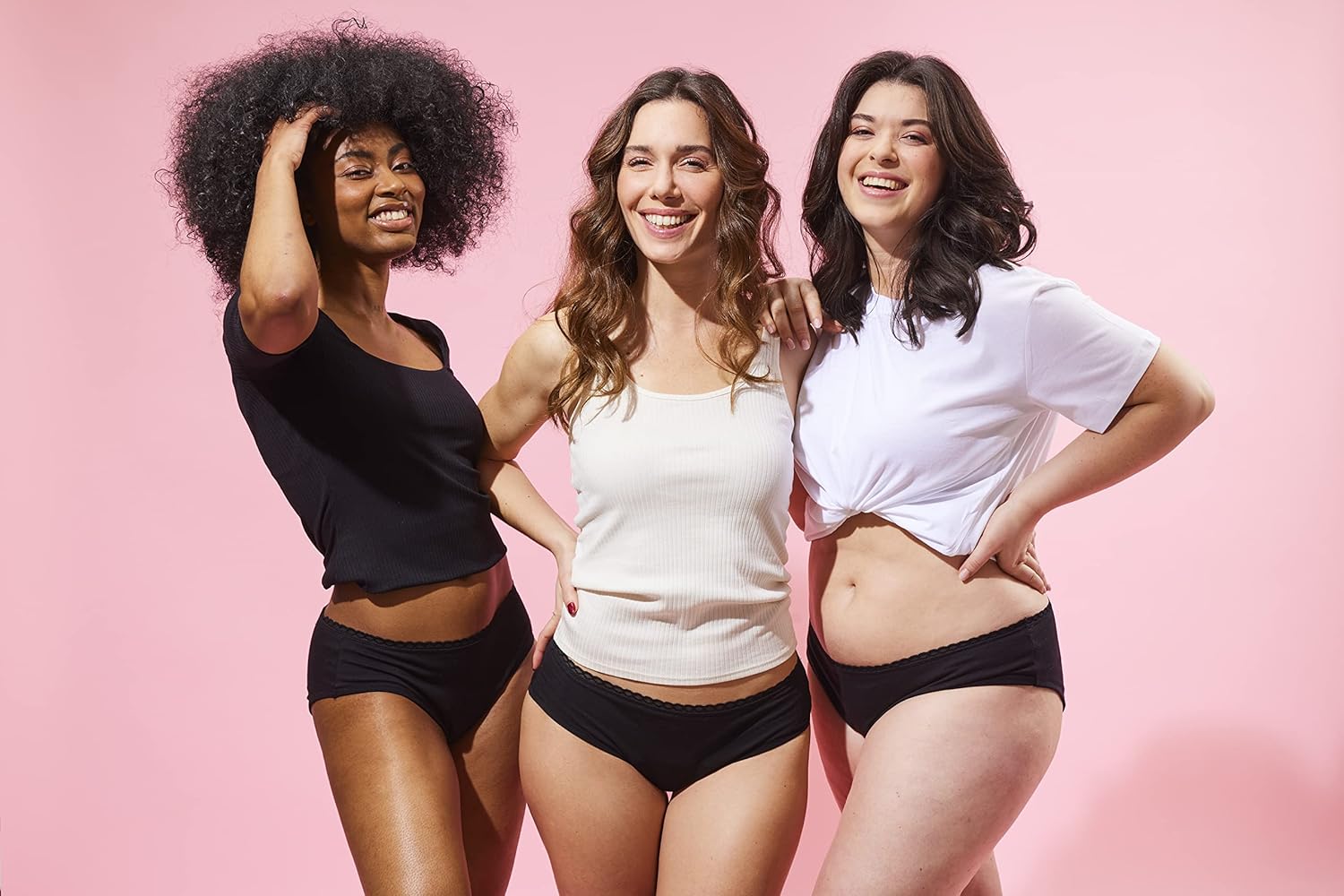 Love & Green Lg Ecological Washable Menstrual Shorty Size Xs Abundant Flow Black