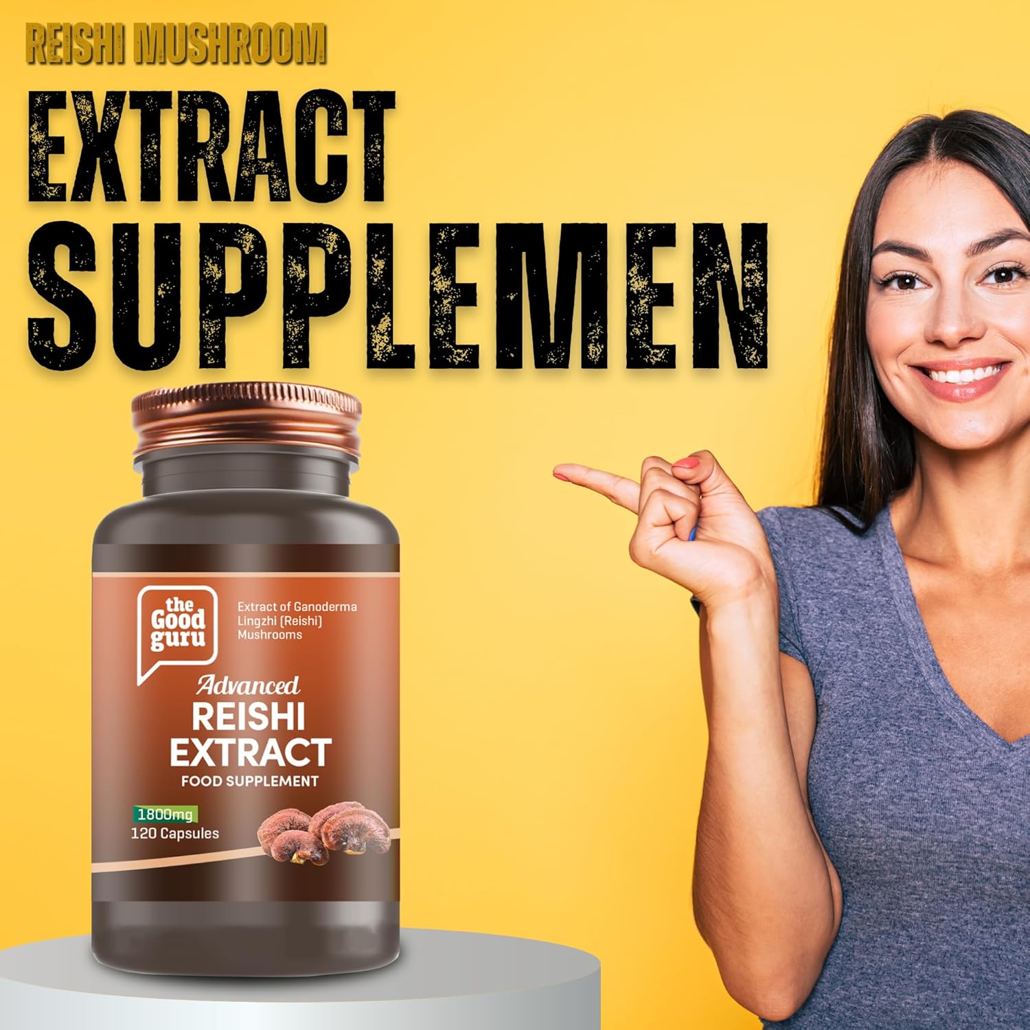 100% Organic Chaga Mushroom Extract -1800mg - 120 Vegan Capsules | Improve Immunity- Energy, Mental Focus and Stress Relief | by Good Guru, Chaga Mushroom Extract : Amazon.co.uk: Health & Personal Care