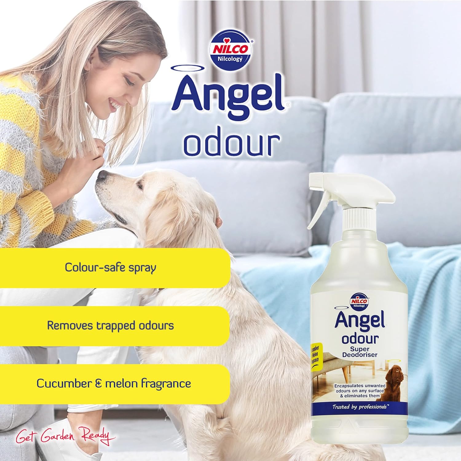 Nilco Angel Stain Carpet & Fabric Tough Stain Remover 1L Bleach Free Colour Safe Removes Oil, Tar, Marker Pen, Blood, Dirt, Biro, Curry Sauce, Beetroot, Chocolate and More |NIL066 : Amazon.co.uk: Grocery