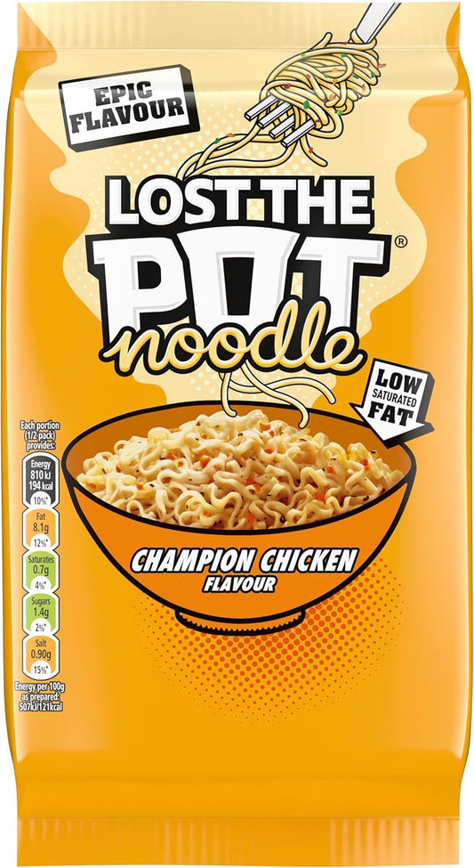 Pot Noodle Champion Chicken Lost The Pot Noodle Low In Saturated Fat Instant Noodles, 16X 85 G