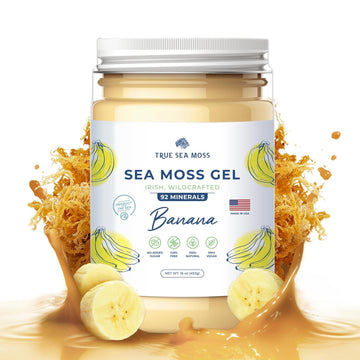 Trueseamoss Wildcrafted Irish Sea Moss Gel - Made With Dried Seaweed - Seamoss, Vegan-Friendly, Antioxidant Supports Thyroid & Digestion - Made In Usa