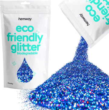 Hemway Eco Friendly Biodegradable Glitter 100G / 3.5Oz Bio Cosmetic Safe Sparkle Vegan For Face, Eyeshadow, Body, Hair, Nail And Festival Makeup, Craft - Ultrafine (1/128" 0.008" 0.2Mm) - Black