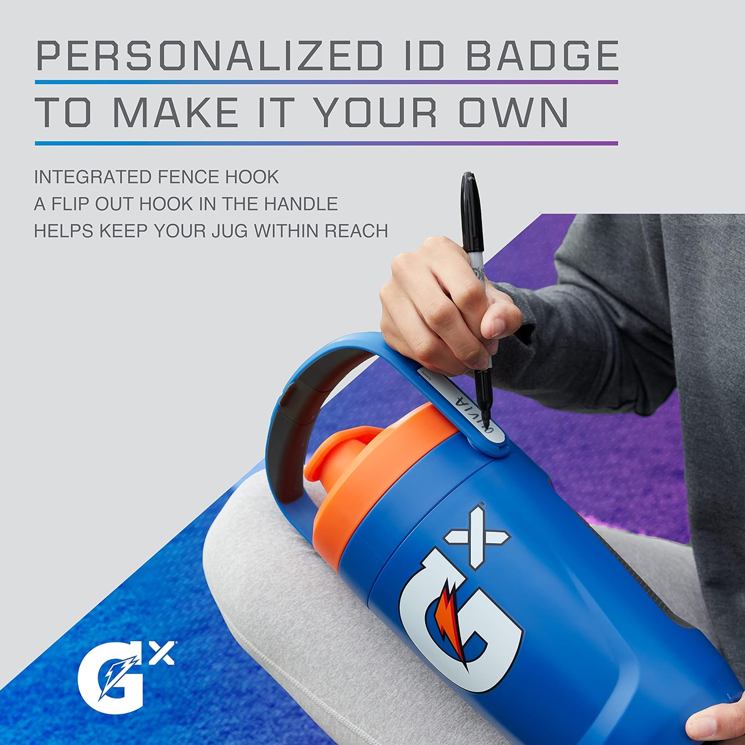 Gatorade Gx Performance Jug, 64Oz, Leakproof, Non Slip Grip, Great For Athletes, Blue : Grocery & Gourmet Food