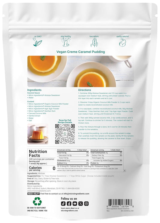 Allulose Sweetener, 3 Pounds (48 Ounces), Zero Calorie, Plant Based Sugar Alternative, No After Taste, Best For Coffee, Drinks, Tea, Cooking And Baking, Keto Diet And Vegan Friendly