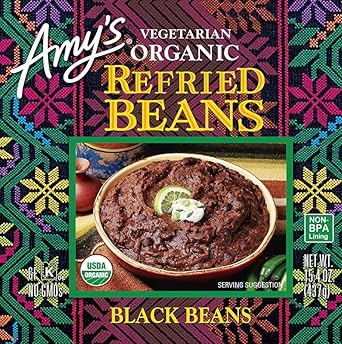 One 15.4 Oz Amy'S Organic Refried Vegetarian Black Beans