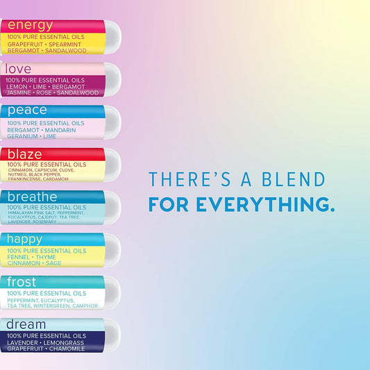 Moxe Breathe | Himalayan Salt Inhaler | Help Clear Congestion, Boost Focus And Improve Breathing | Natural Aromatherapy | Peppermint, Lavender And Tee Tree Essential Oil (3 Pack)