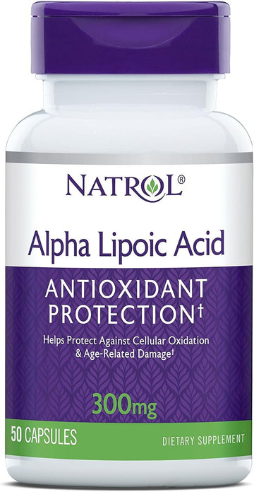 Natrol Alpha Lipoic Acid 300Mg Capsules, 50 Count (Pack Of 3)