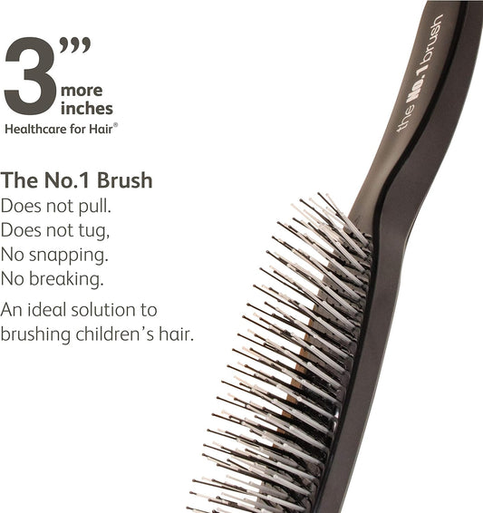 3'''More Inches No.1 Brush Small - For All Hair Types - Professional Detangling And Styling Brush - Boosts Hair Thickness & Volume - Japanese Nylon - Hair Care By Michael Van Clarke