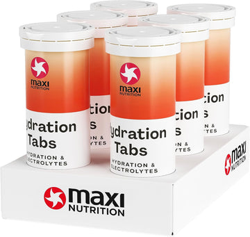 Maxinutrition Hydration Tabs, Strawberry Lemonade, Zero Sugar| Effervescent Electrolyte Tablets| For Improved Hydration And Recovery | Suitable For Vegans And Vegetarians | 6 X 10 Tablets (6 Pack)